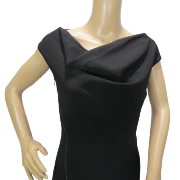 Evan Picone Black Cowl Neck Sheath Dress - Picture 3 of 7